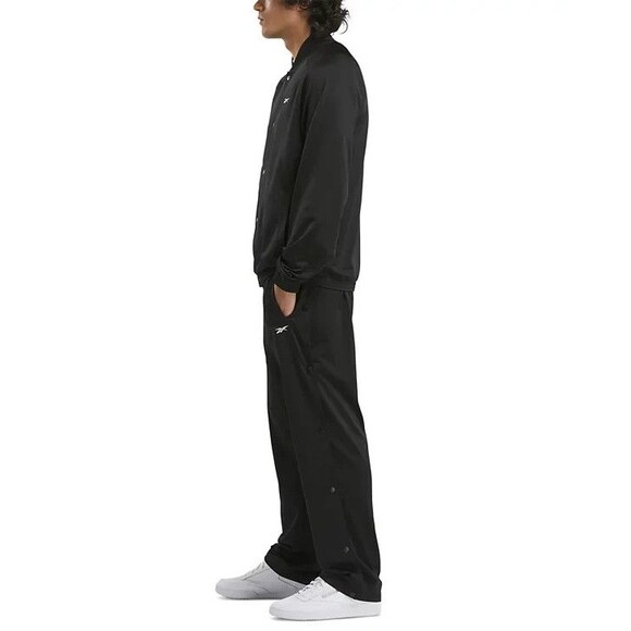 Reebok Men's Regular-Fit Snap-Button Front Jacket Black Size S - Picture 2 of 8